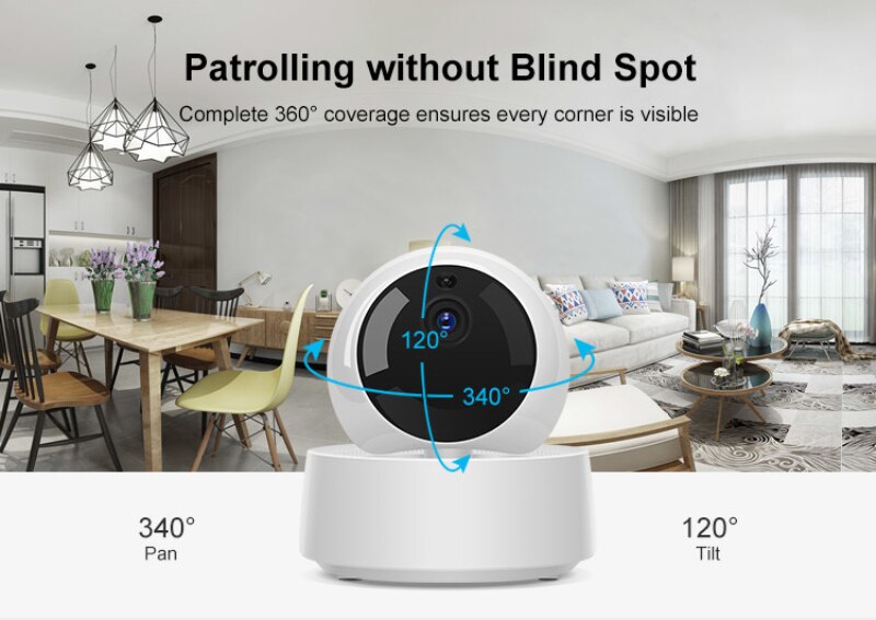 Sonoff GK-200MP2-B caméra de sécurité IP WiFi sans fil APP contrôlée 1080P HD mouvement détective 360 ° surveillance activité alerte caméra