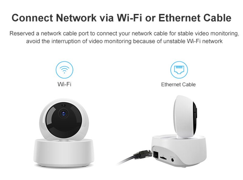 Sonoff GK-200MP2-B caméra de sécurité IP WiFi sans fil APP contrôlée 1080P HD mouvement détective 360 ° surveillance activité alerte caméra
