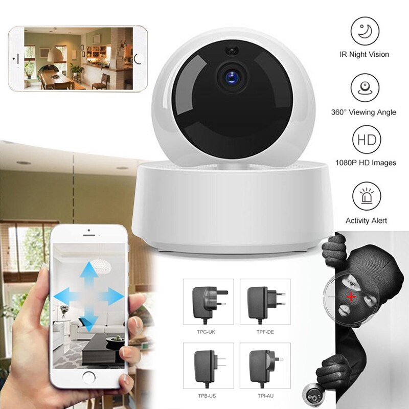 Sonoff GK-200MP2-B caméra de sécurité IP WiFi sans fil APP contrôlée 1080P HD mouvement détective 360 ° surveillance activité alerte caméra
