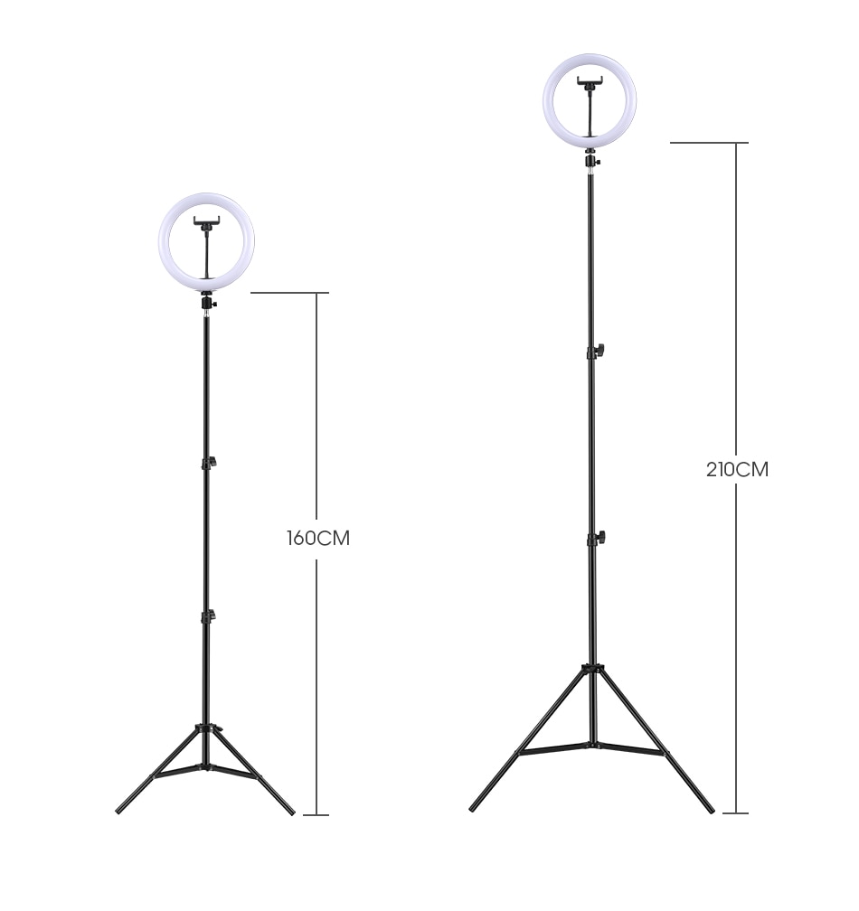 Selfie anneau lumière photographie lumière led jante de lampe avec support de téléphone portable grand trépied support pour tik Youtube tiktok tok ringlight