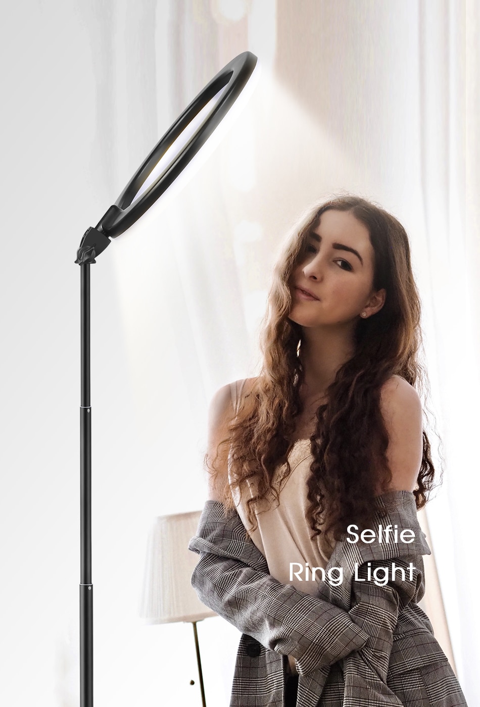 Selfie anneau lumière photographie lumière led jante de lampe avec support de téléphone portable grand trépied support pour tik Youtube tiktok tok ringlight