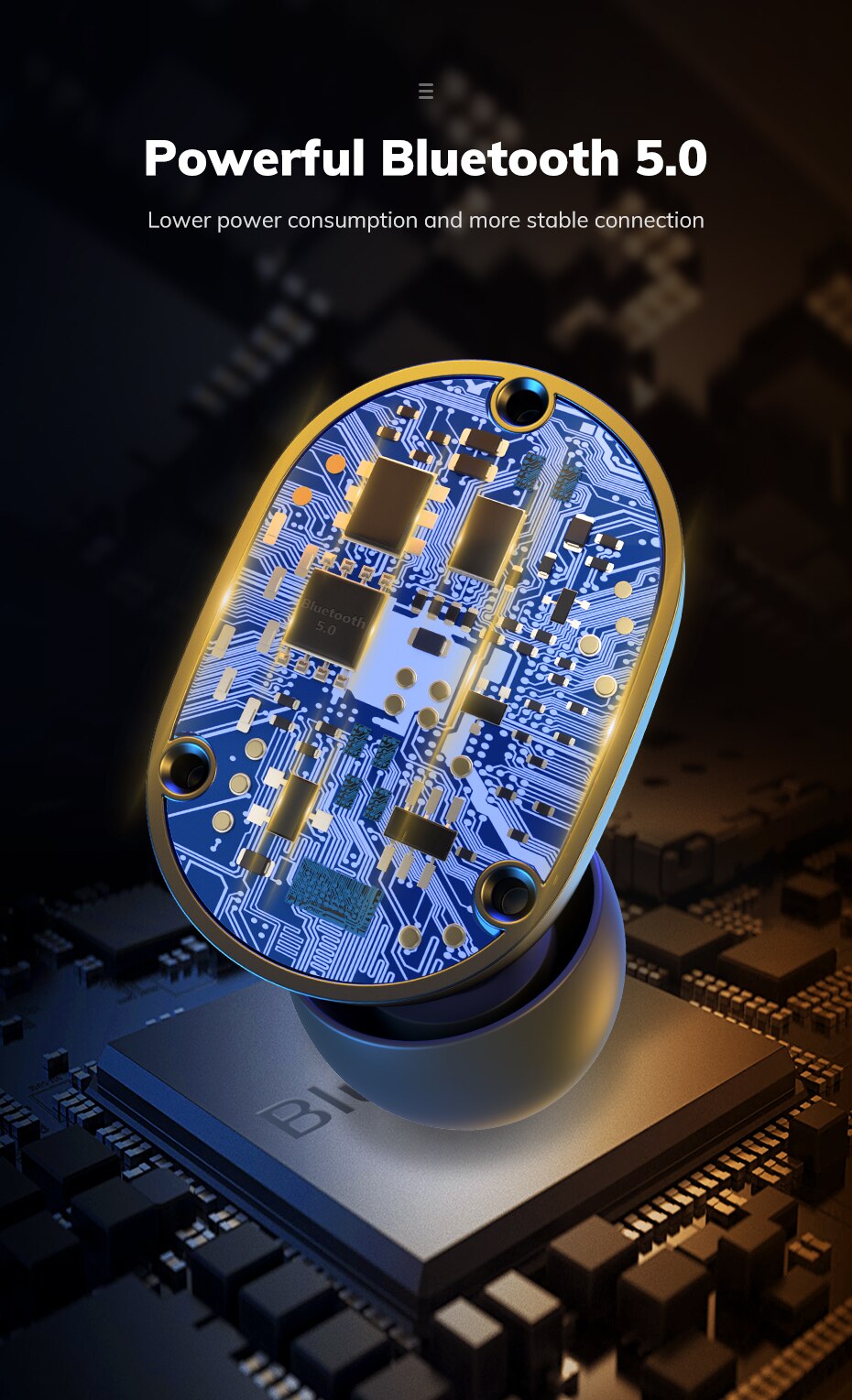 TOPK TWS Bluetooth V5.0 casque sans fil empreinte digitale tactile Bluetooth écouteur 2000mAh boîte de charge sport étanche écouteurs