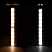 10 LED s PIR détecteur de mouvement LED lumière placard armoire lit lampe LED sous armoire veilleuse pour placard escalier cuisine
