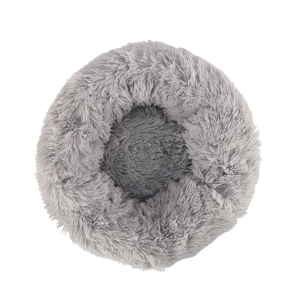 Lit en peluche pour animaux domestiques, coussin de couchage long, rond et qui tient chaud, de couleur unie, pour l'hiver, tapis pour chiens et chats, livraison directe et rapide