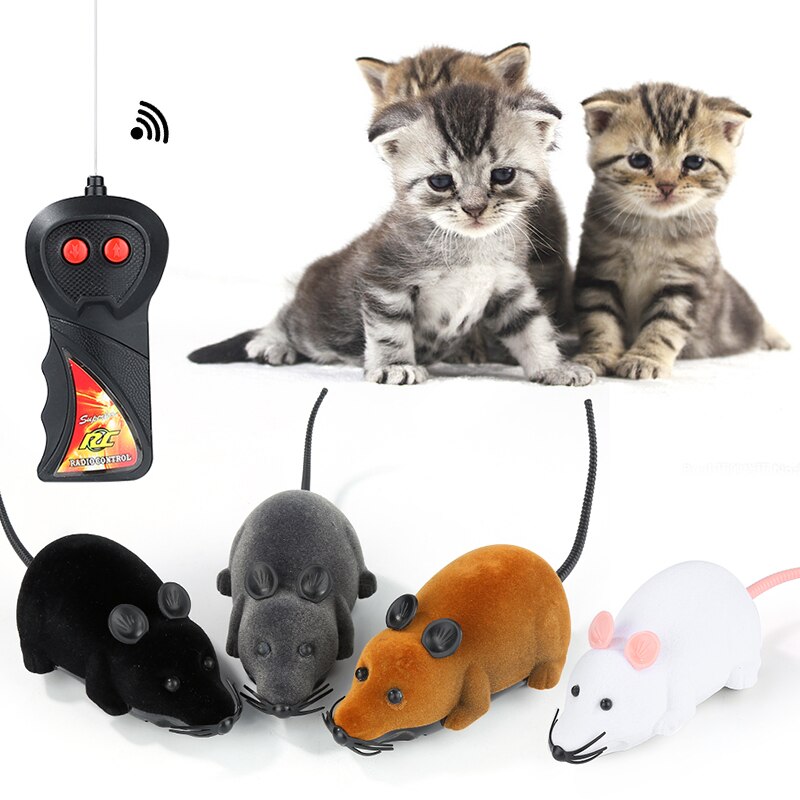 Nouveau 8 couleurs chat jouets télécommande sans fil RC Simulation souris jouet électronique Rat souris jouet pour chaton chat nouveauté jouet