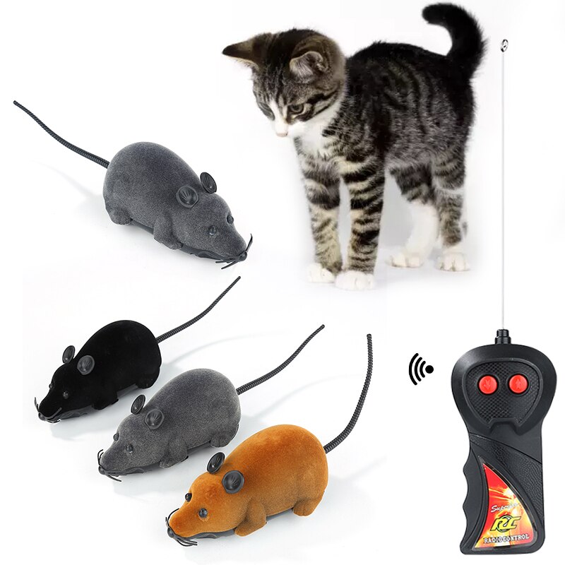 Nouveau 8 couleurs chat jouets télécommande sans fil RC Simulation souris jouet électronique Rat souris jouet pour chaton chat nouveauté jouet