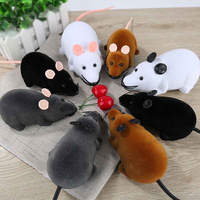 Nouveau 8 couleurs chat jouets télécommande sans fil RC Simulation souris jouet électronique Rat souris jouet pour chaton chat nouveauté jouet