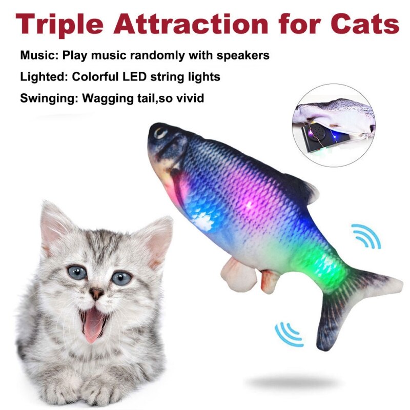 30CM électronique chat jouet électrique USB charge Simulation poissons jouets pour chien chat mâcher jouer mordre fournitures dropshipping