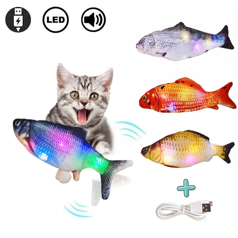 30CM électronique chat jouet électrique USB charge Simulation poissons jouets pour chien chat mâcher jouer mordre fournitures dropshipping
