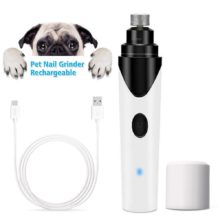 Rechargeable pour animaux de compagnie broyeur à ongles chien coupe-ongles indolore USB électrique chat pattes coupe-ongles toilettage tondeuse fichier nous livraison directe
