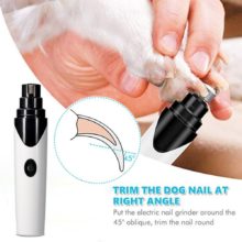 Rechargeable pour animaux de compagnie broyeur à ongles chien coupe-ongles indolore USB électrique chat pattes coupe-ongles toilettage tondeuse fichier nous livraison directe