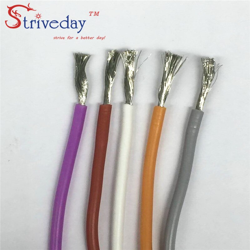 Câbles étirables en silicone, boîte de 5 couleurs, 18/20/22/24/26/28/30 AWG, fil électrique, 2 paquets, en cuivre, DIY