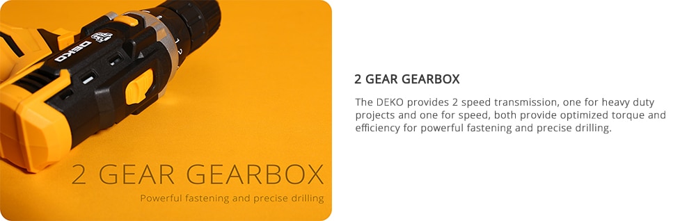 DEKO nouveau Sharker 20V perceuse visseuse sans fil tournevis Mini pilote d'alimentation sans fil batterie Lithium-Ion cc 18 + 1 réglages