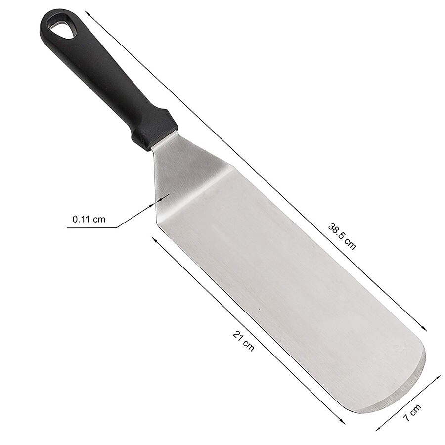 Ensemble de spatules en acier inoxydable de qualité commerciale, grattoir à poêle et crêpes ou retourneur à Hamburger pour barbecue à plateau plat