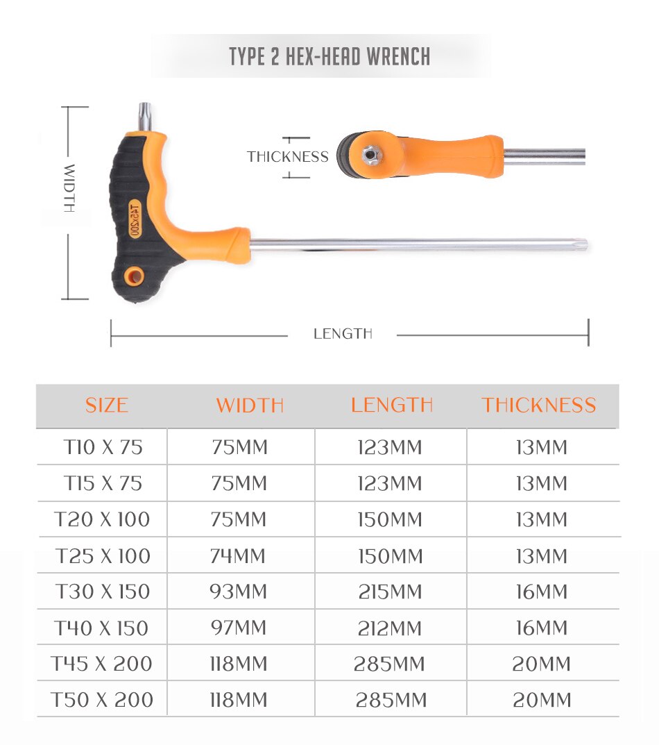 KINDLOV 8 pièces clé hexagonale t-poignée boule tête Allen jeu de clés tournevis universel clé Double extrémité vélo moto réparation outils