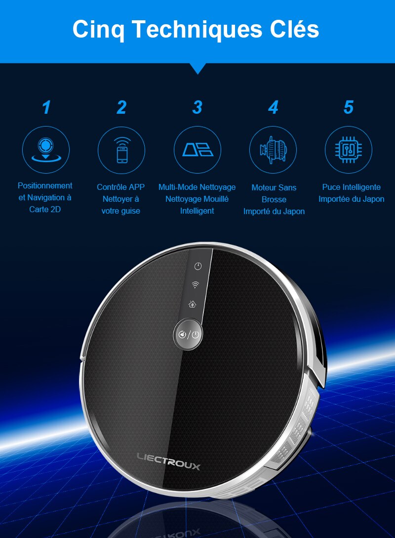 LIECTROUX C30B Aspirateur robot , cartographie intelligente, avec mémoire, application WiFi et commande vocale, aspiration forte 4000 Pa, nettoyage humide, poils d'animaux, nettoyant pour sols et tapi LIECTROUX C30B Aspirateur robot , cartographie intelligente, avec mémoire, application WiFi et commande vocale, aspiration forte 4000 Pa, nettoyage humide, poils d'animaux, nettoyant pour sols et tapi