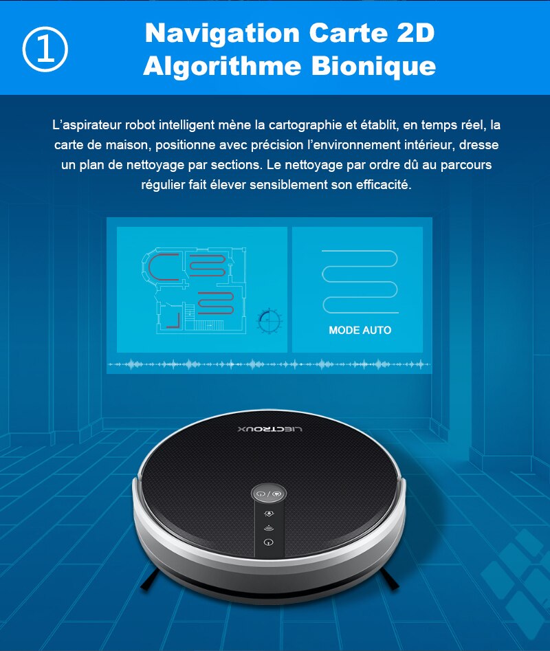 LIECTROUX C30B Aspirateur robot , cartographie intelligente, avec mémoire, application WiFi et commande vocale, aspiration forte 4000 Pa, nettoyage humide, poils d'animaux, nettoyant pour sols et tapi LIECTROUX C30B Aspirateur robot , cartographie intelligente, avec mémoire, application WiFi et commande vocale, aspiration forte 4000 Pa, nettoyage humide, poils d'animaux, nettoyant pour sols et tapi