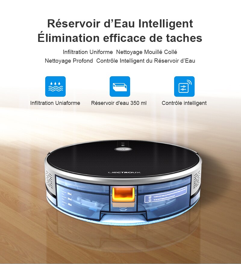 LIECTROUX C30B Aspirateur robot , cartographie intelligente, avec mémoire, application WiFi et commande vocale, aspiration forte 4000 Pa, nettoyage humide, poils d'animaux, nettoyant pour sols et tapi LIECTROUX C30B Aspirateur robot , cartographie intelligente, avec mémoire, application WiFi et commande vocale, aspiration forte 4000 Pa, nettoyage humide, poils d'animaux, nettoyant pour sols et tapi