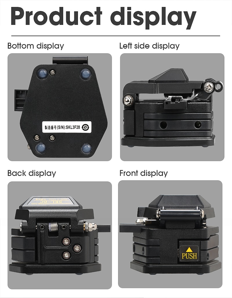 Nouveau couperet de fibres SKL-6C couteau de coupe de câble FTTH couteau à fibres optiques outils coupeur haute précision couperets de fibres 16 lame de surface