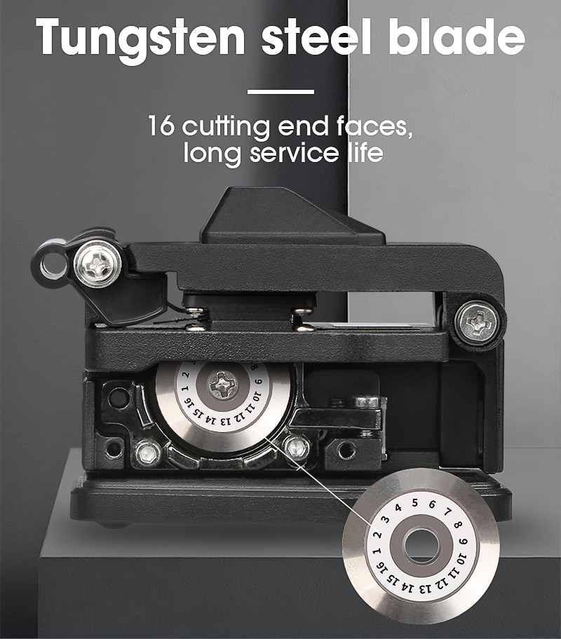 Nouveau couperet de fibres SKL-6C couteau de coupe de câble FTTH couteau à fibres optiques outils coupeur haute précision couperets de fibres 16 lame de surface