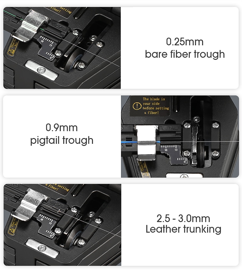 Nouveau couperet de fibres SKL-6C couteau de coupe de câble FTTH couteau à fibres optiques outils coupeur haute précision couperets de fibres 16 lame de surface