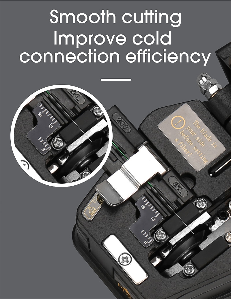 Nouveau couperet de fibres SKL-6C couteau de coupe de câble FTTH couteau à fibres optiques outils coupeur haute précision couperets de fibres 16 lame de surface