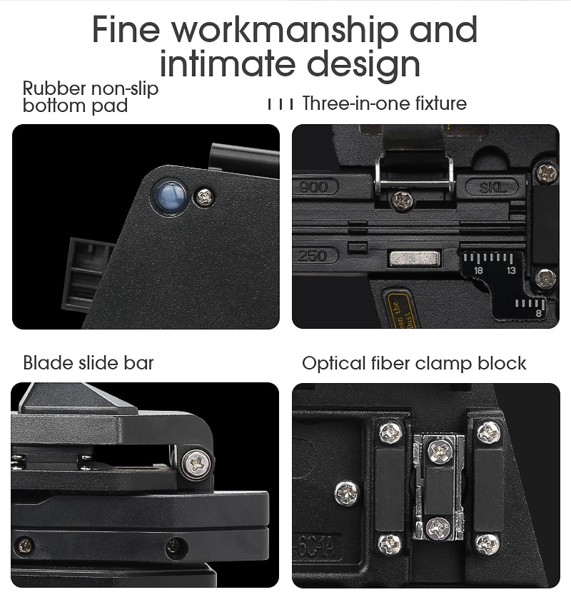 Nouveau couperet de fibres SKL-6C couteau de coupe de câble FTTH couteau à fibres optiques outils coupeur haute précision couperets de fibres 16 lame de surface