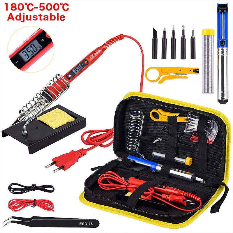 JCD - Kit de fer à souder 220V 80W à température régalble et écran de contrôle LCD