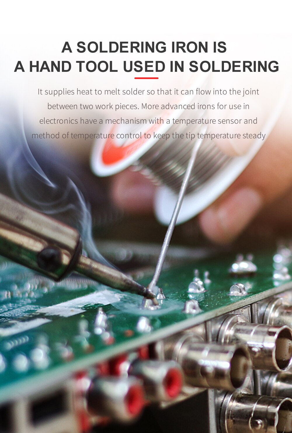 JCD - Kit de fer à souder 220V 80W à température régalble et écran de contrôle LCD