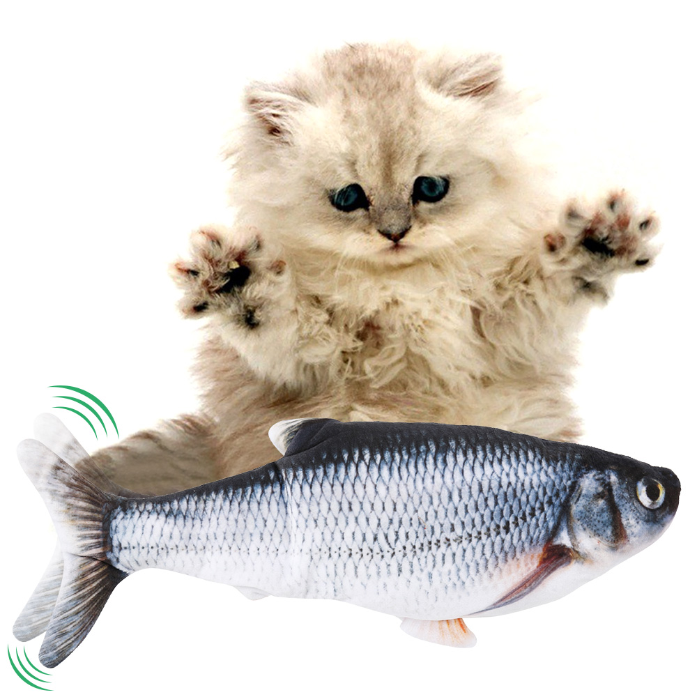 Chat électrique jouet USB charge Simulation danse sautant poisson mobile avec musique Led lumières chat jouet pour chats jouets interactifs