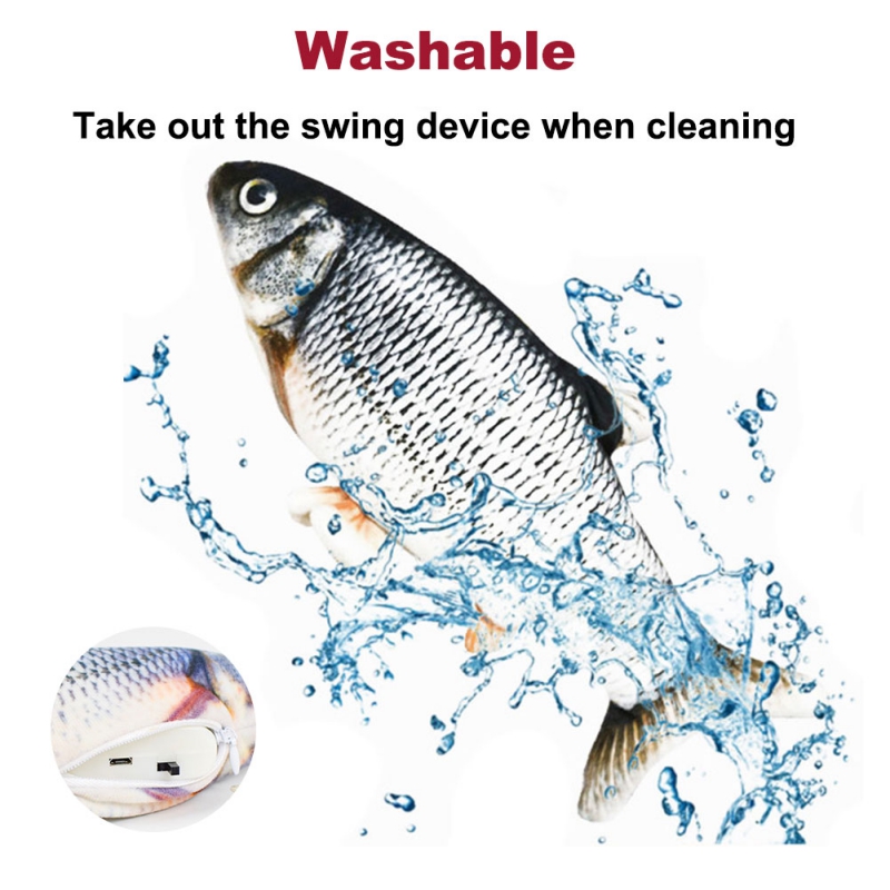 Chat électrique jouet USB charge Simulation danse sautant poisson mobile avec musique Led lumières chat jouet pour chats jouets interactifs