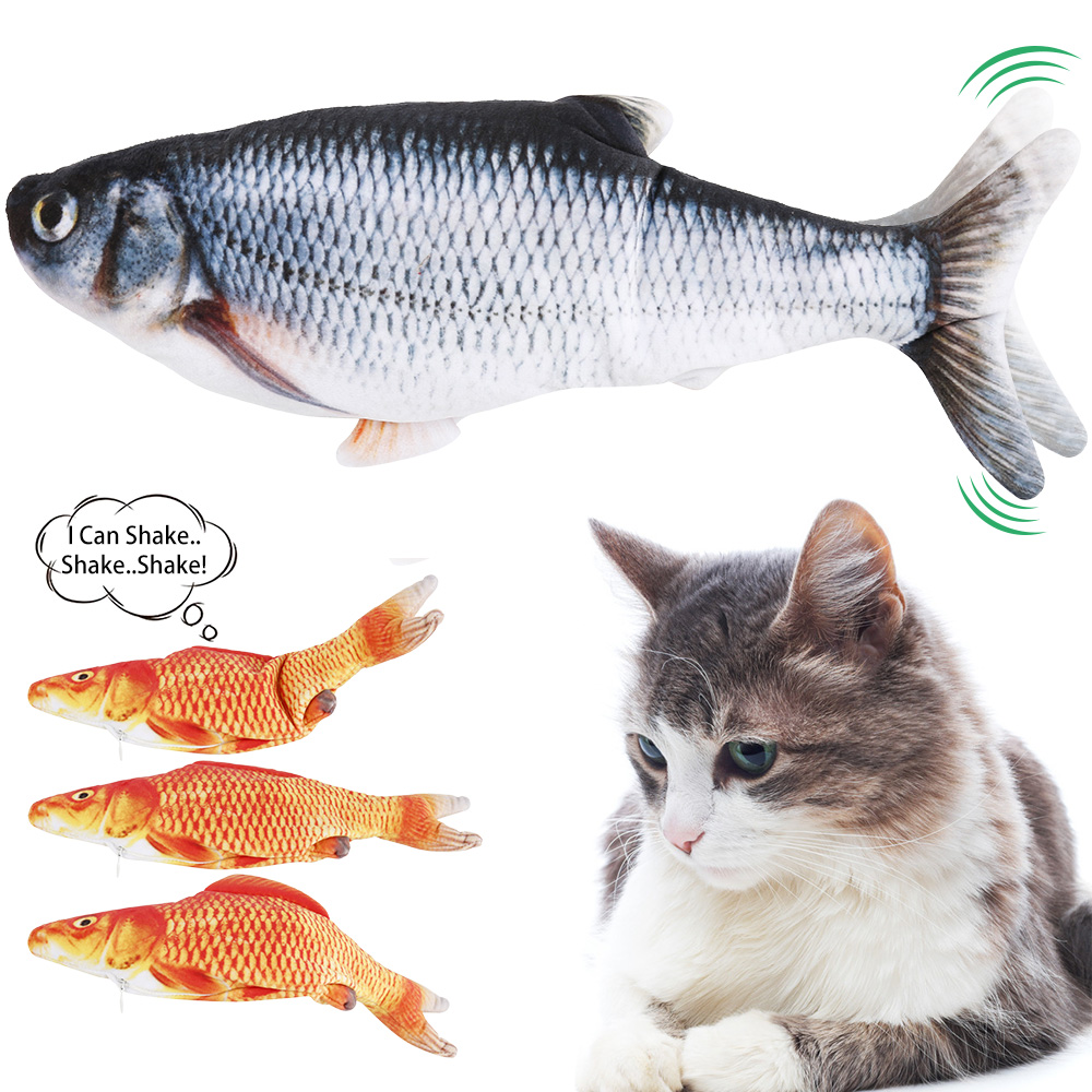 Chat électrique jouet USB charge Simulation danse sautant poisson mobile avec musique Led lumières chat jouet pour chats jouets interactifs