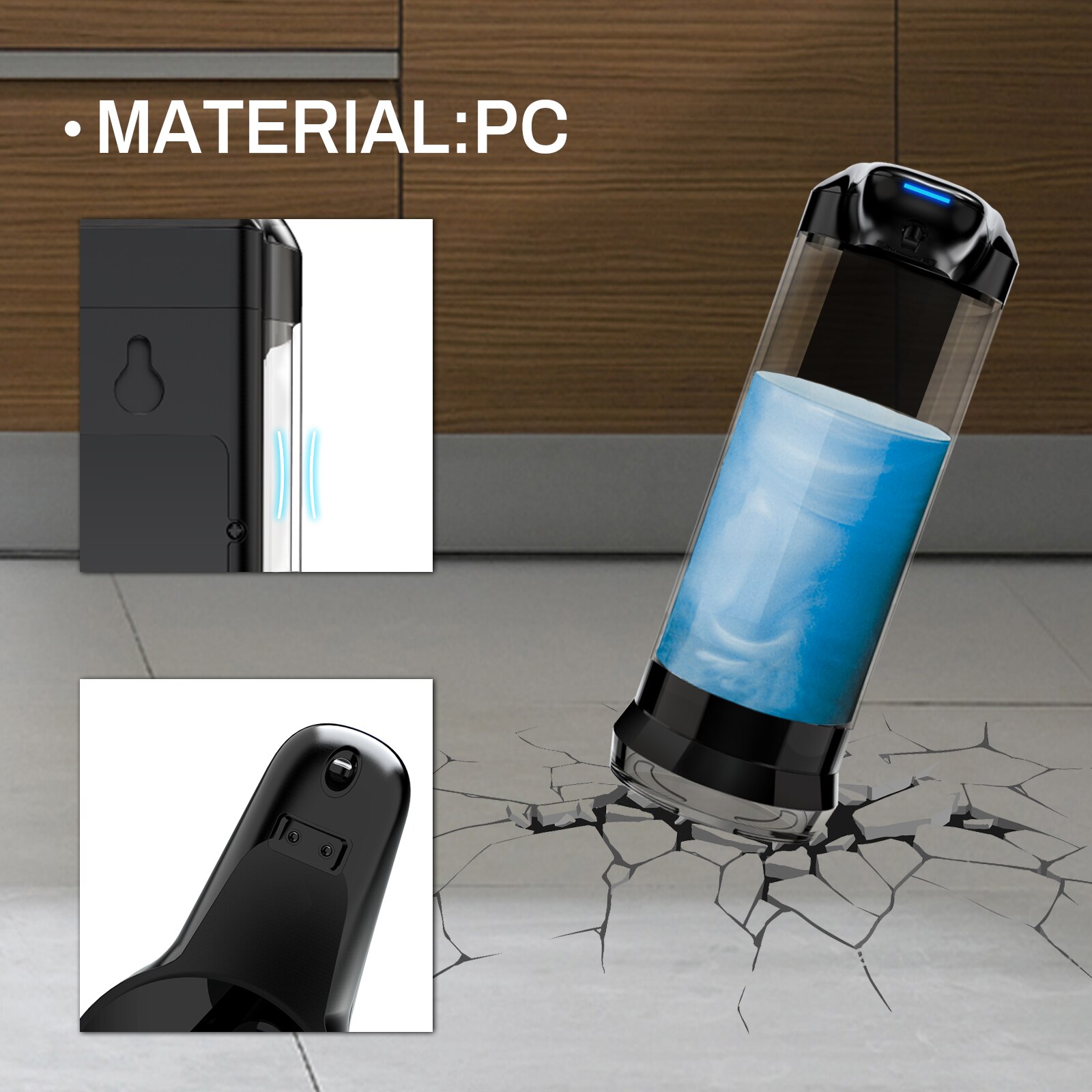 650/400ml distributeur de savon automatique sans contact Rechargeable ou se connecter à l'alimentation distributeur de savon liquide Gel désinfectant pour les mains