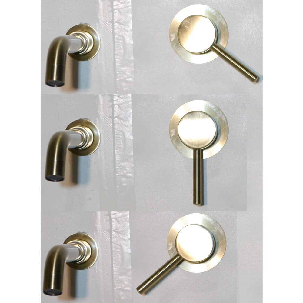 Salle de bain évier bassin robinet bain mitigeur mural en laiton mat noir avec poignée unique eau chaude froide blanc Rose or ensemble