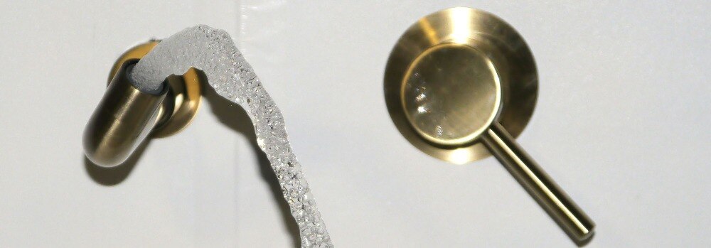 Salle de bain évier bassin robinet bain mitigeur mural en laiton mat noir avec poignée unique eau chaude froide blanc Rose or ensemble