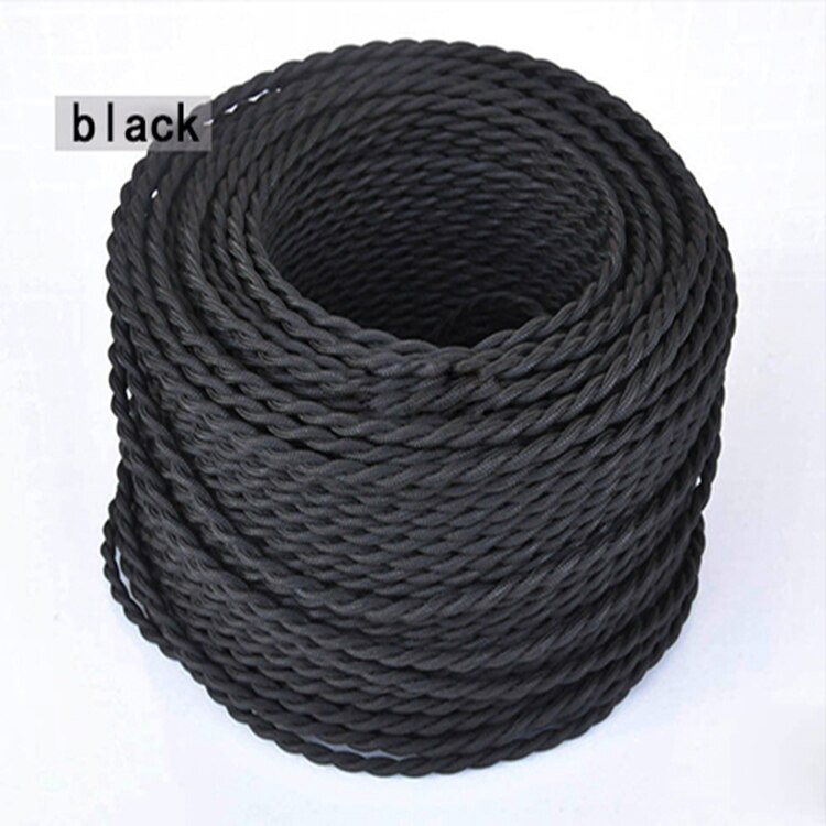 0.75mm * 2 noyau électrique fil de cuivre Vintage torsadé tissu câble tissé 2 cordon Textile câble pendentif lampe cordon Edison éclairage 0.75mm * 2 noyau électrique fil de cuivre Vintage torsadé tissu câble tissé 2 cordon Textile câble pendentif lampe cordon Edison éclairage