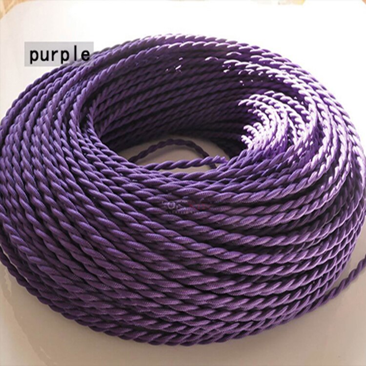 0.75mm * 2 noyau électrique fil de cuivre Vintage torsadé tissu câble tissé 2 cordon Textile câble pendentif lampe cordon Edison éclairage 0.75mm * 2 noyau électrique fil de cuivre Vintage torsadé tissu câble tissé 2 cordon Textile câble pendentif lampe cordon Edison éclairage