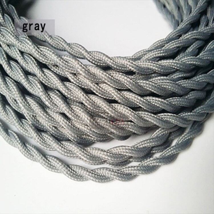 0.75mm * 2 noyau électrique fil de cuivre Vintage torsadé tissu câble tissé 2 cordon Textile câble pendentif lampe cordon Edison éclairage 0.75mm * 2 noyau électrique fil de cuivre Vintage torsadé tissu câble tissé 2 cordon Textile câble pendentif lampe cordon Edison éclairage