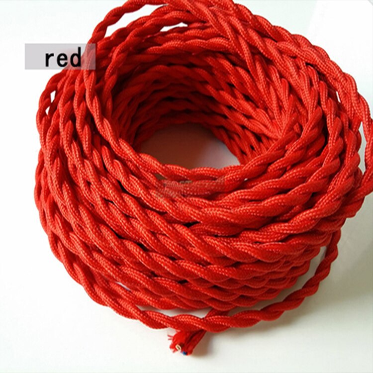 0.75mm * 2 noyau électrique fil de cuivre Vintage torsadé tissu câble tissé 2 cordon Textile câble pendentif lampe cordon Edison éclairage 0.75mm * 2 noyau électrique fil de cuivre Vintage torsadé tissu câble tissé 2 cordon Textile câble pendentif lampe cordon Edison éclairage