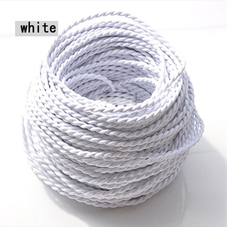 0.75mm * 2 noyau électrique fil de cuivre Vintage torsadé tissu câble tissé 2 cordon Textile câble pendentif lampe cordon Edison éclairage 0.75mm * 2 noyau électrique fil de cuivre Vintage torsadé tissu câble tissé 2 cordon Textile câble pendentif lampe cordon Edison éclairage