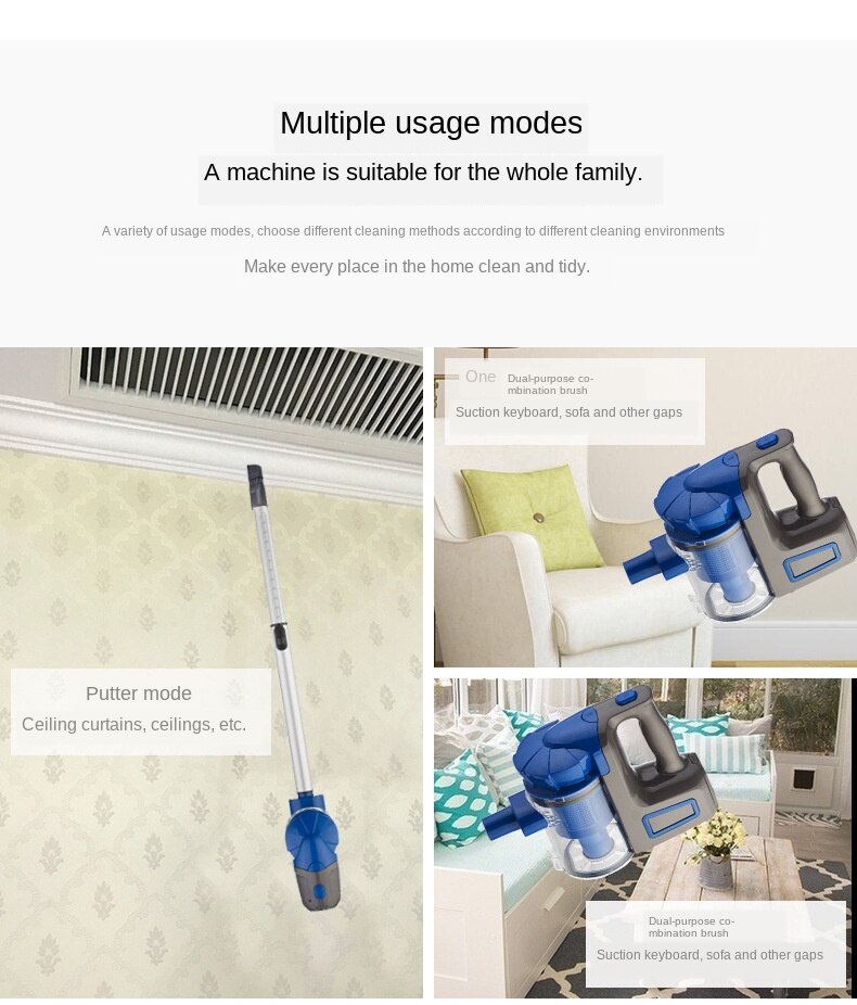 Aspirateur domestique de voiture aspirateur de voiture haute puissance aspirateur propre Vertical balayeuse à main