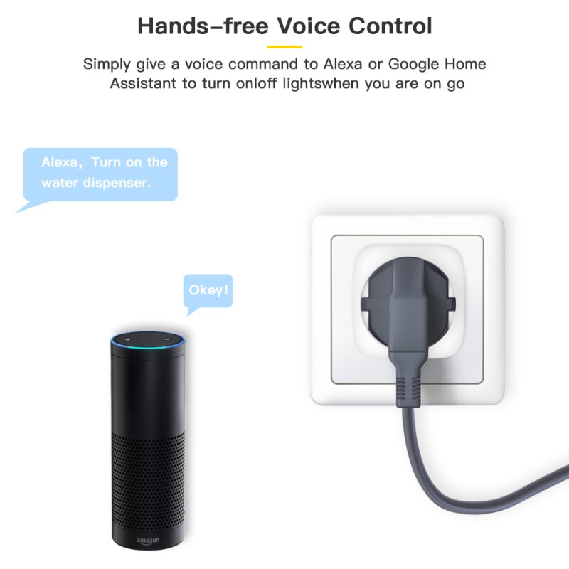 Wifi prise intelligente interrupteur d'alimentation 16A prise ue Tuya vie intelligente APP télécommande prise de courant synchronisation fonctionne avec Alexa Google Home