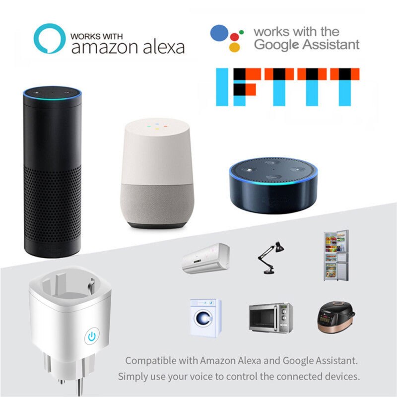 Wifi prise intelligente interrupteur d'alimentation 16A prise ue Tuya vie intelligente APP télécommande prise de courant synchronisation fonctionne avec Alexa Google Home
