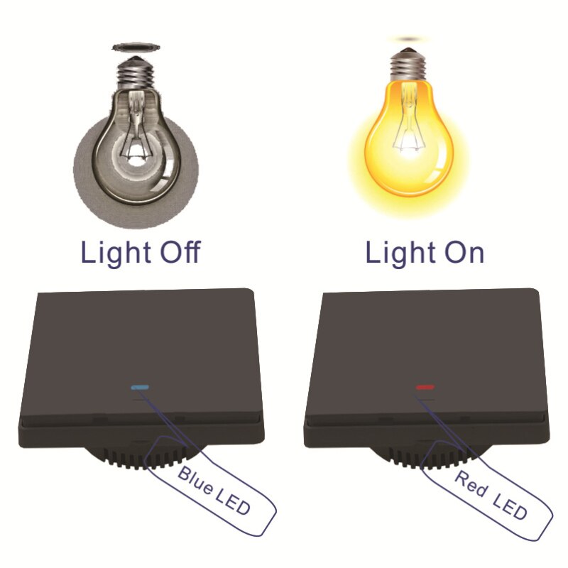 WiFi lumière intelligente interrupteur mural blanc noir 1/2/3 Gang Tuya Smart Home Phone 2 voies contrôle pour Alexa Google maison minuterie fonction