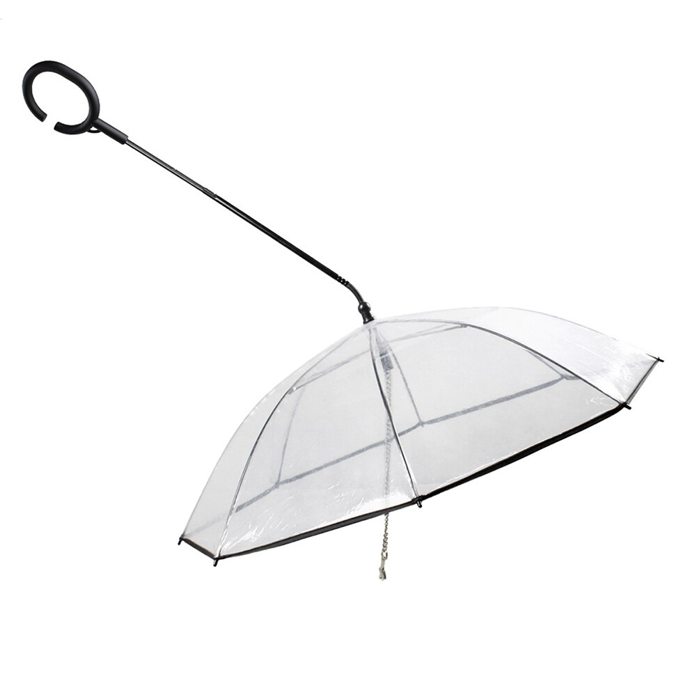 Laisse de marche Transparent ensemble de parapluie pour animaux de compagnie poignée extérieure chien imperméable ménage animaux chiens ornements pour pleuvoir
