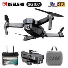 SG107 Mini Drone 4K FPV WIFI caméra unique drone professionnel double caméra flux optique batterie modulaire RC quadrirotor VS E58 dron