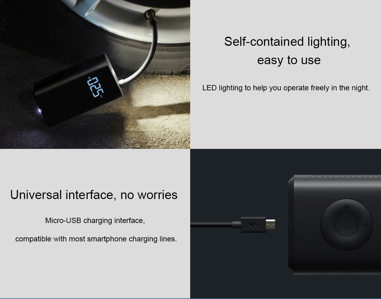 Xiaomi Mijia gonfleur Portable Mini LED