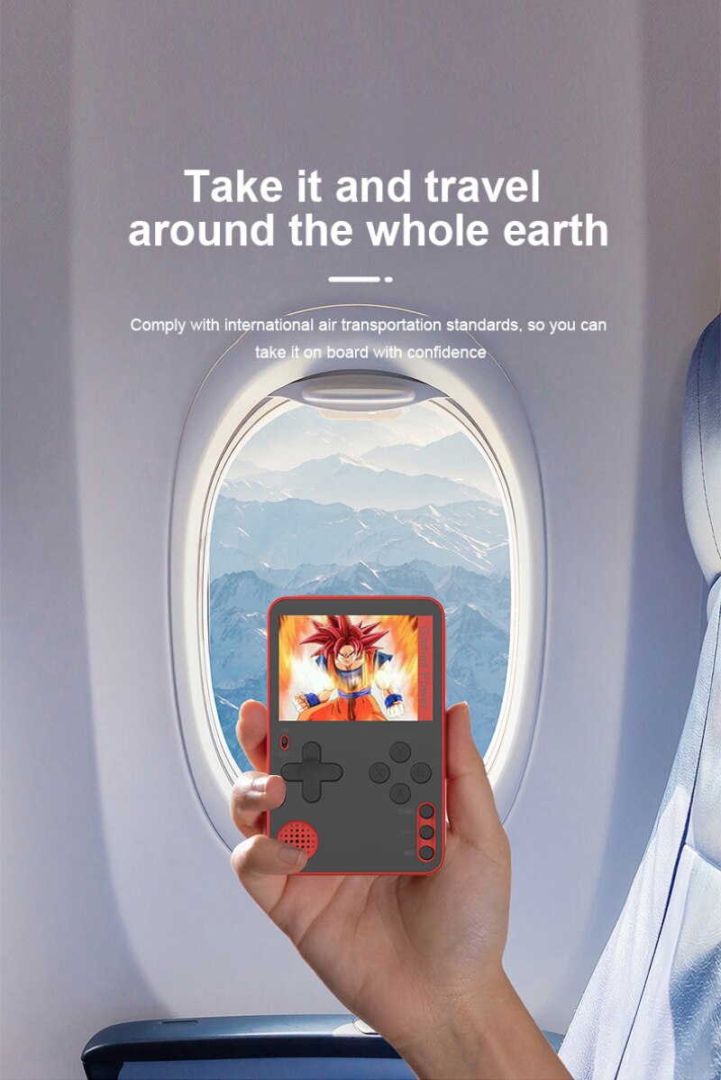 500 en 1 Console de jeu portable Ultra-mince carte Console de jeu rétro Console de jeu vidéo grand cadeau 2.4 pouces écran classique manette