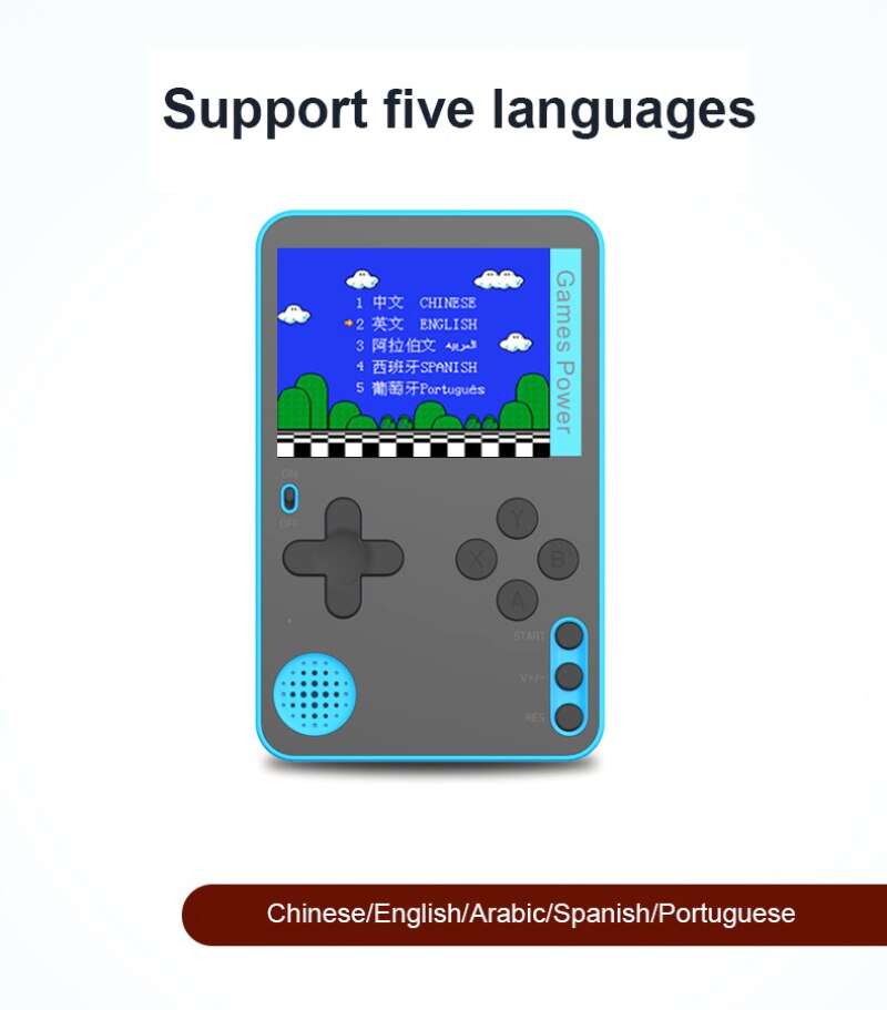 500 en 1 Console de jeu portable Ultra-mince carte Console de jeu rétro Console de jeu vidéo grand cadeau 2.4 pouces écran classique manette