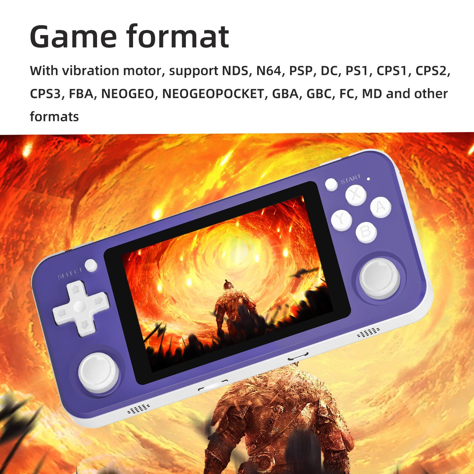 Rg351p Console de jeu portable 3.5 pouces Ips écran double Rocker système Linux coque Pc Ps1 N64 jeux cadeaux pour enfants # g3